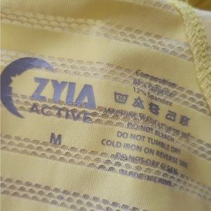 Zyia Active lemon yellow open back "Nimbus" racerback tank